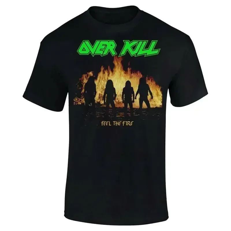 OVERKILL cd cvr FEEL THE FIRE SHIRT XXL 2X New band silhouette flames