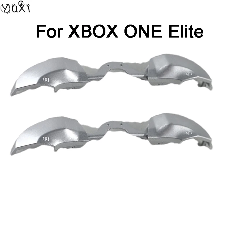 YuXi 1PC For Xbox One Elite Controller LB RB Bumpers Silver On/Off Buttons Middle Bar Triggers Bumper Mod Kit Middle Bar Holder