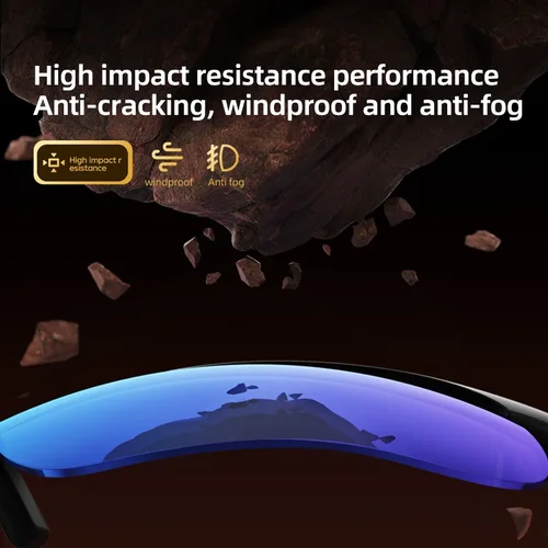 Imagen 2 del producto POLVCDG Gafas Bluetooth de conducción ósea Anti-UV 400 IPX5 Gafas de montar para escalada de montaña, ciclismo y correr