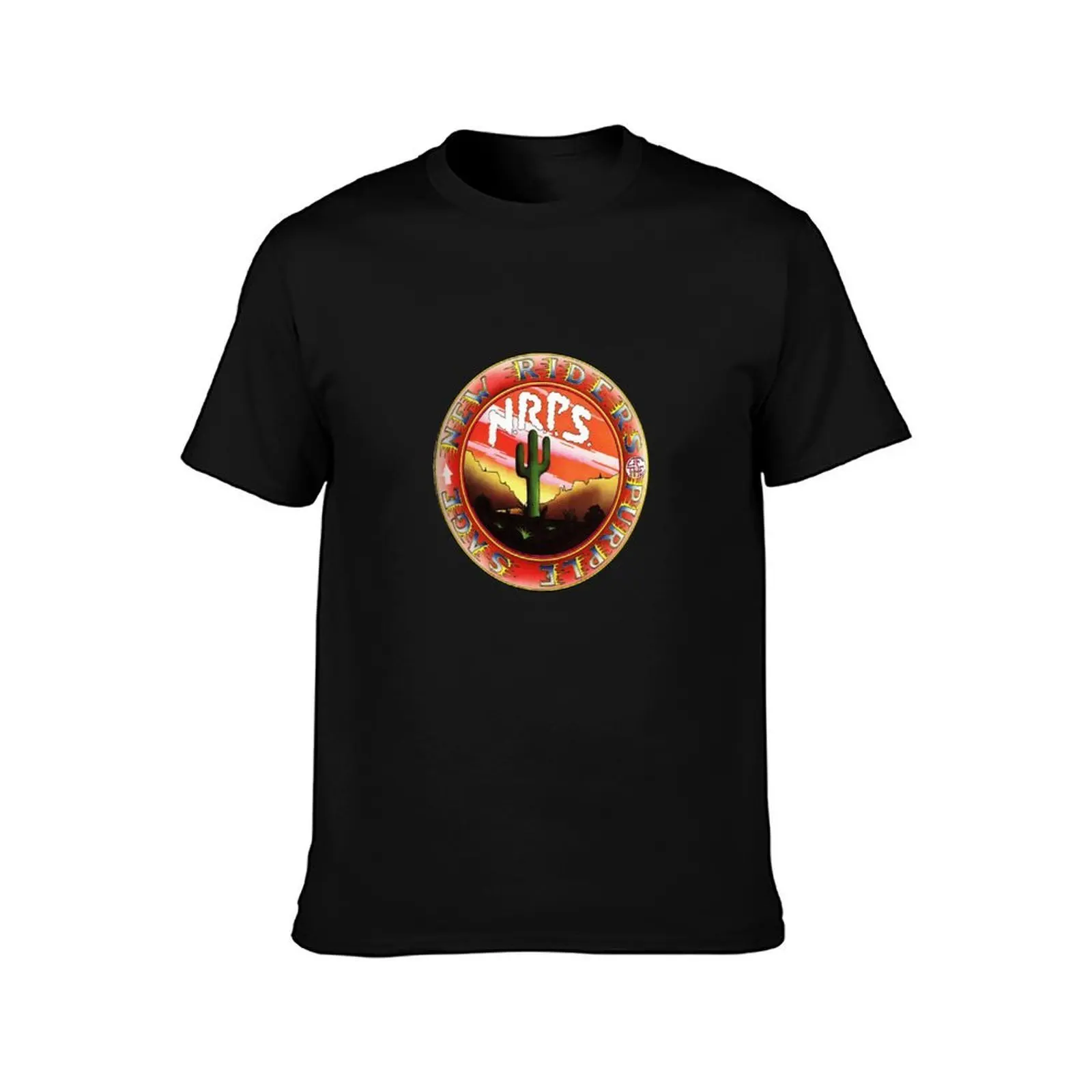New Riders Of The Purple Sage T-Shirt, Summer Casual Cotton Tee, Oversized Streetwear Tops, Vintage Graphic Print, 100% Cotton