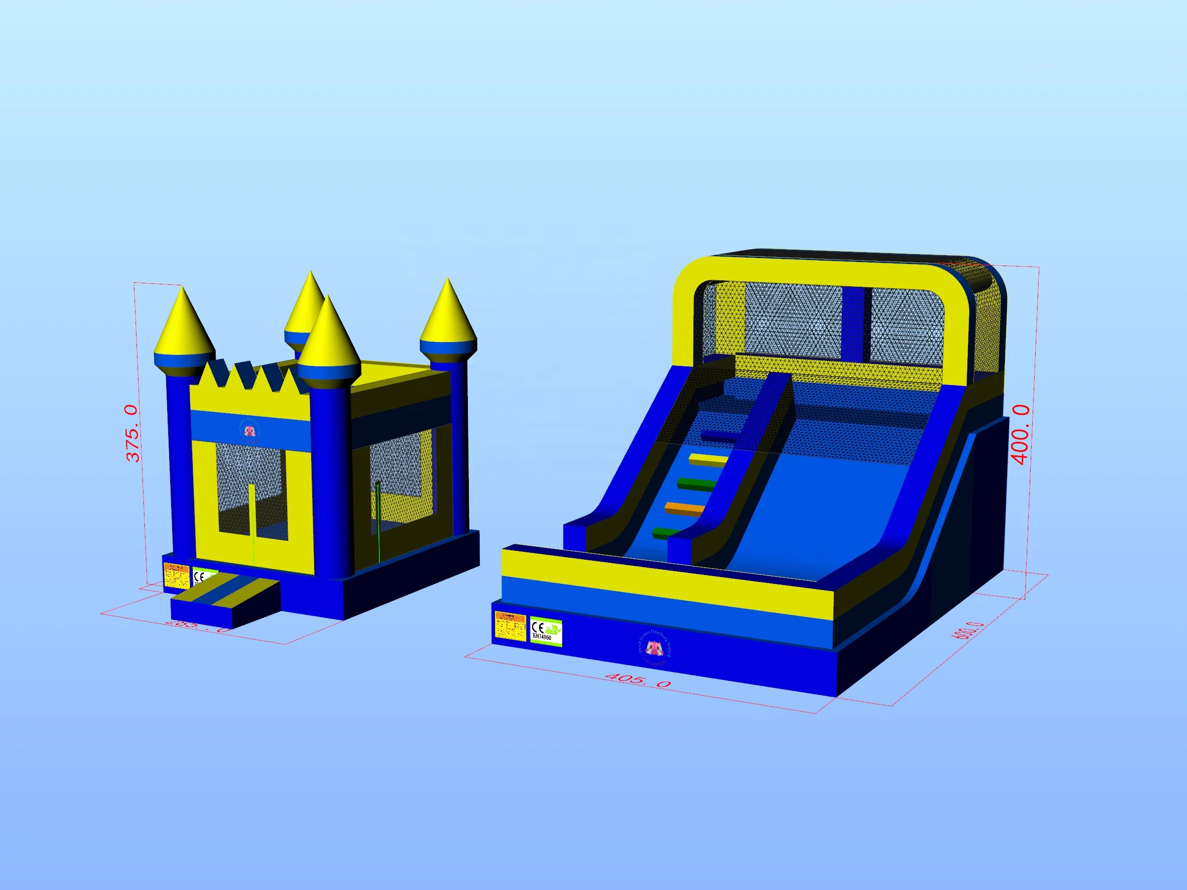 Inflatable Bouncy Castle Bouncer Castle Inflatable Jumper Blow up Bounce House Party Jump Bouncing Combo Slide for Kids