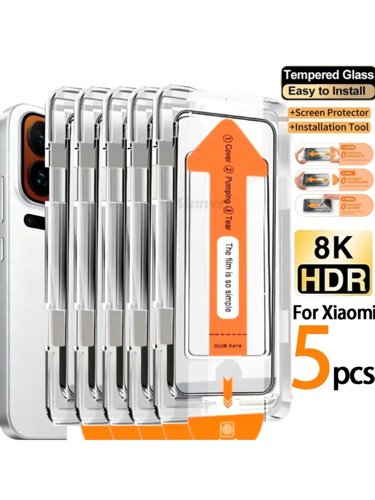 Ochronna folia ze szkła hartowanego Ultra HD do Xiaomi Mi 15T 17T 14T 14 13T 12T 11T 13 Pro 10T 11 Lite, pełna ochrona ekranu — zdjęcie produktu 7