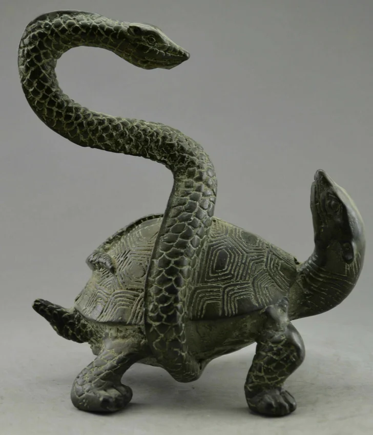 Xuanwu Turtle Snake Basalt four Spirits beasts Feng Shui god beast statues