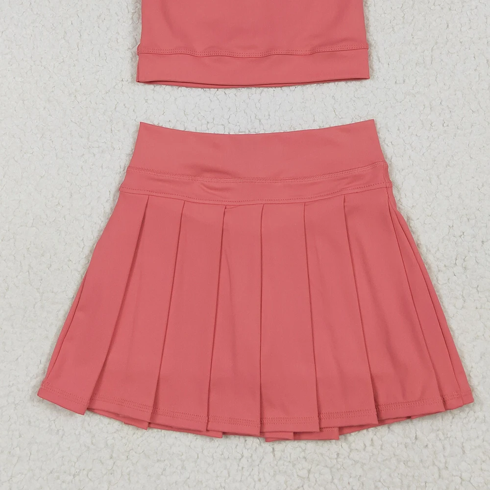 سترة يوجا بحزام الخوخ للفتيات الصغيرات، برتقالية عالية الخصر للأطفال والبنات، ملابس رياضية صيفية