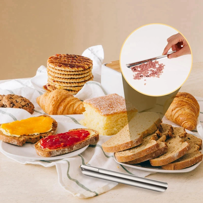 ABKO-barredora de migas de mesa de acero inoxidable, barredora de migas de restaurante con Clip de bolsillo, herramienta de limpieza de migas de mesa para servicio doméstico
