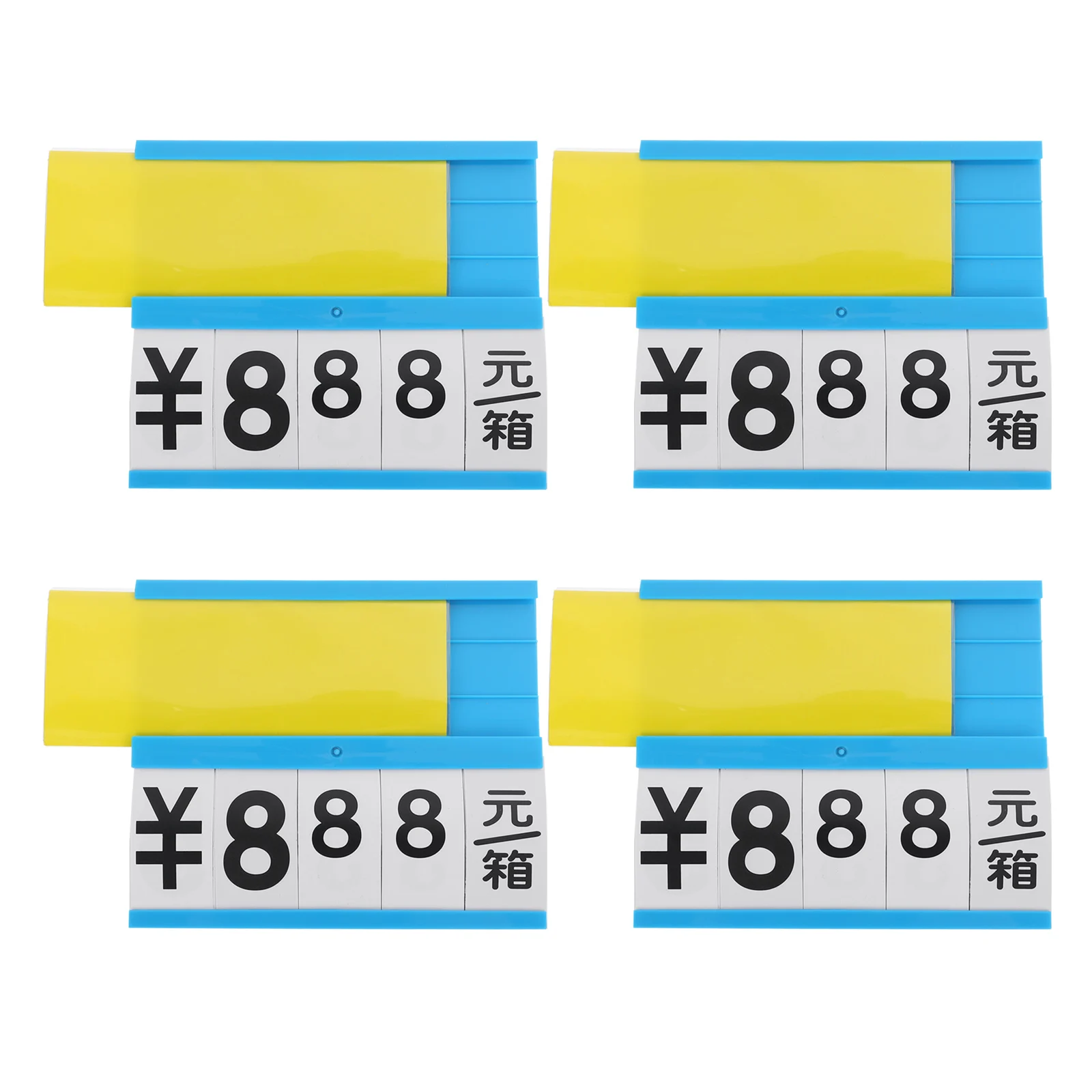 

4Pcs Tag Supermarket Erasable Plastic Tags Food Labels Display Hanging Signs Fruits Vegetables Meat Aquatic Products Price Show