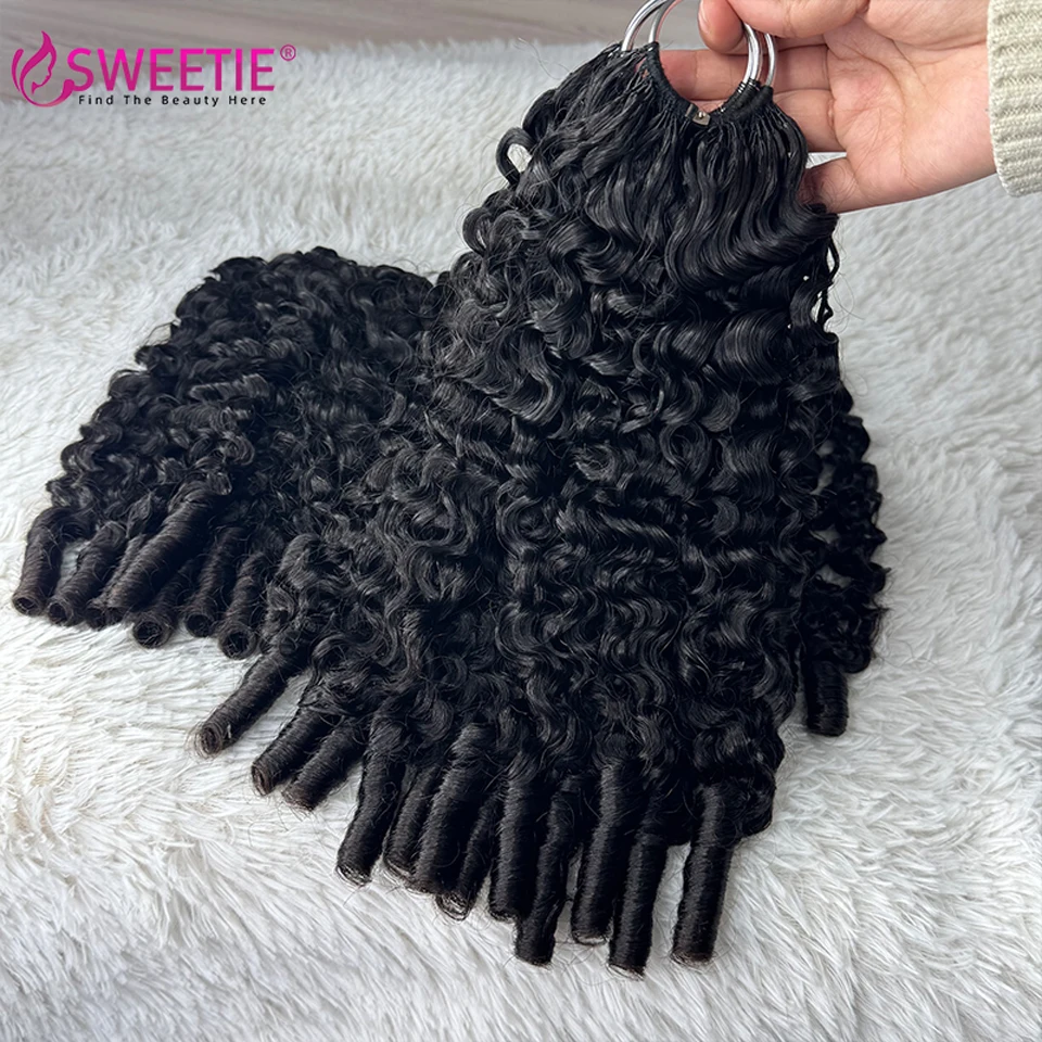 12A Burmesische Locken-Häkelhaarverlängerung, 100 % Echthaar, für schwarze Frauen, 60–300 g, Häkelhaar-Bündel. – Detail 4