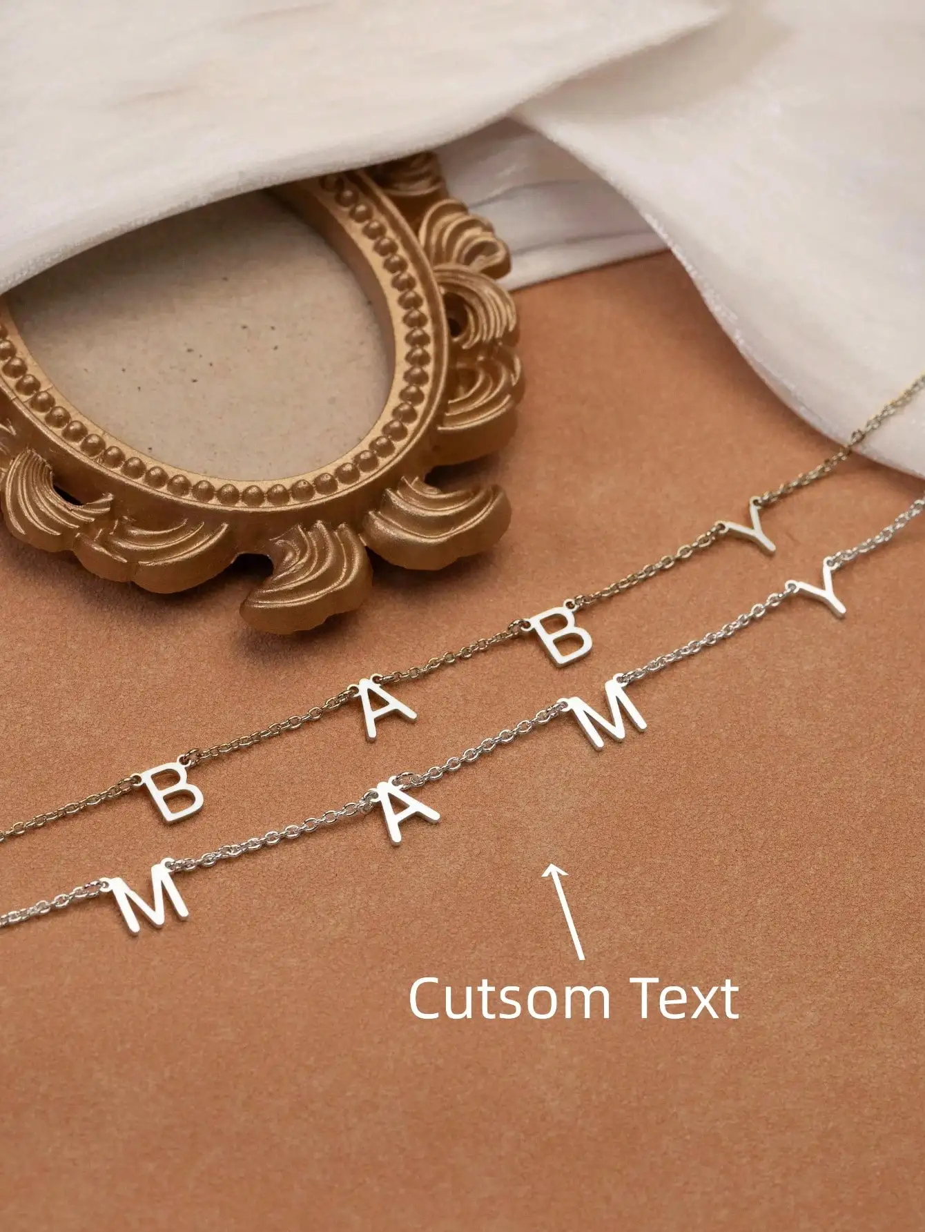 

DOREMI индивидуальное простое ожерелье с буквенным именем идеальный подарок для подруги, мамы, семьи, ожерелье с подвеской из нержавеющей стали с первоначальной подвеской MAMA