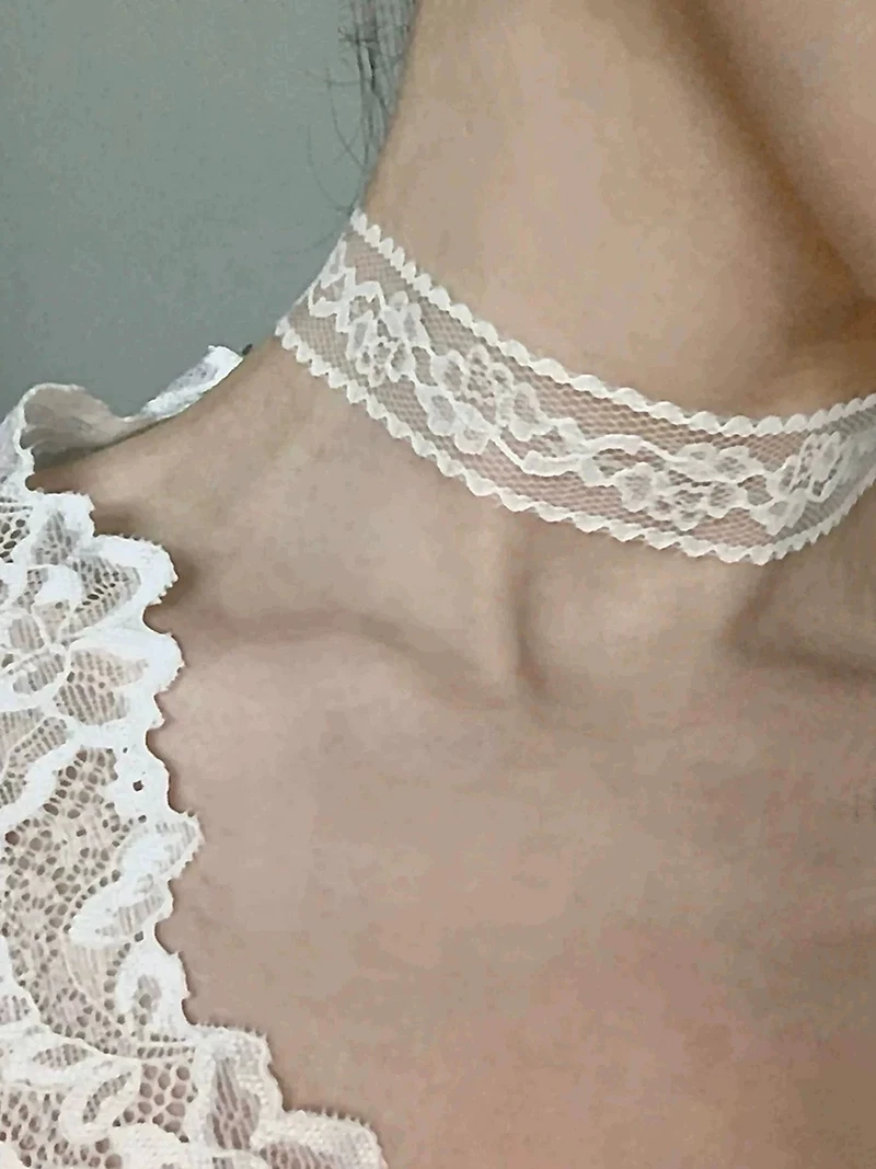 2025 جديد أسود مثير الدانتيل زهرة قلادة للنساء Harajuku القوطية قصيرة المختنق طوق قلادة حفلة الإناث الرقبة اكسسوارات #3