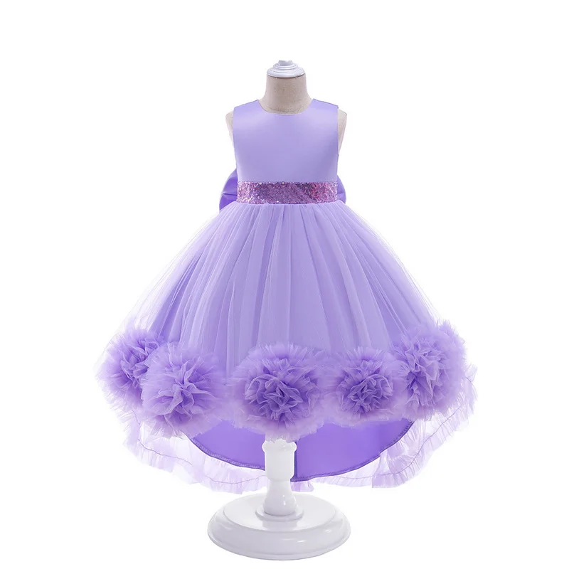 Vestidos de princesa para niños, fiesta de cumpleaños, carnaval, KidsTuxedo, gasa, falda hinchada, flores, vestido de boda, vestido de noche