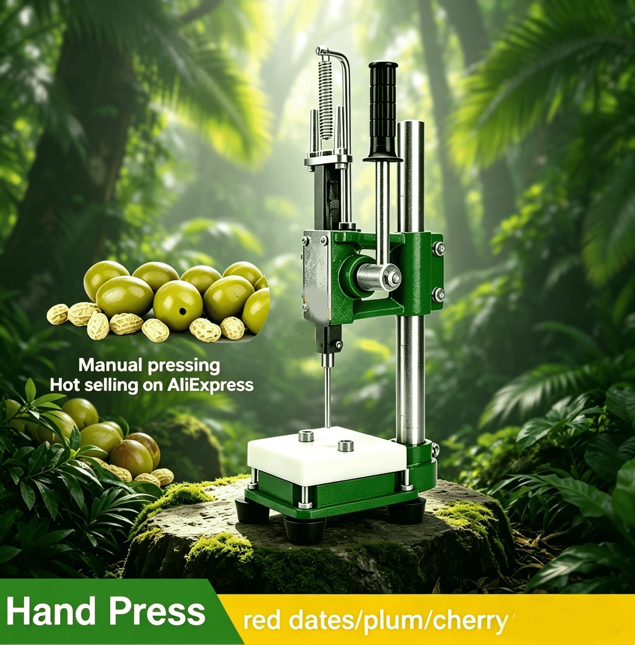 

Household Hand Press Jujube Pitting Machine Multifunctional Red Date Plum Cherry Olive Core Remover Pitter Tool