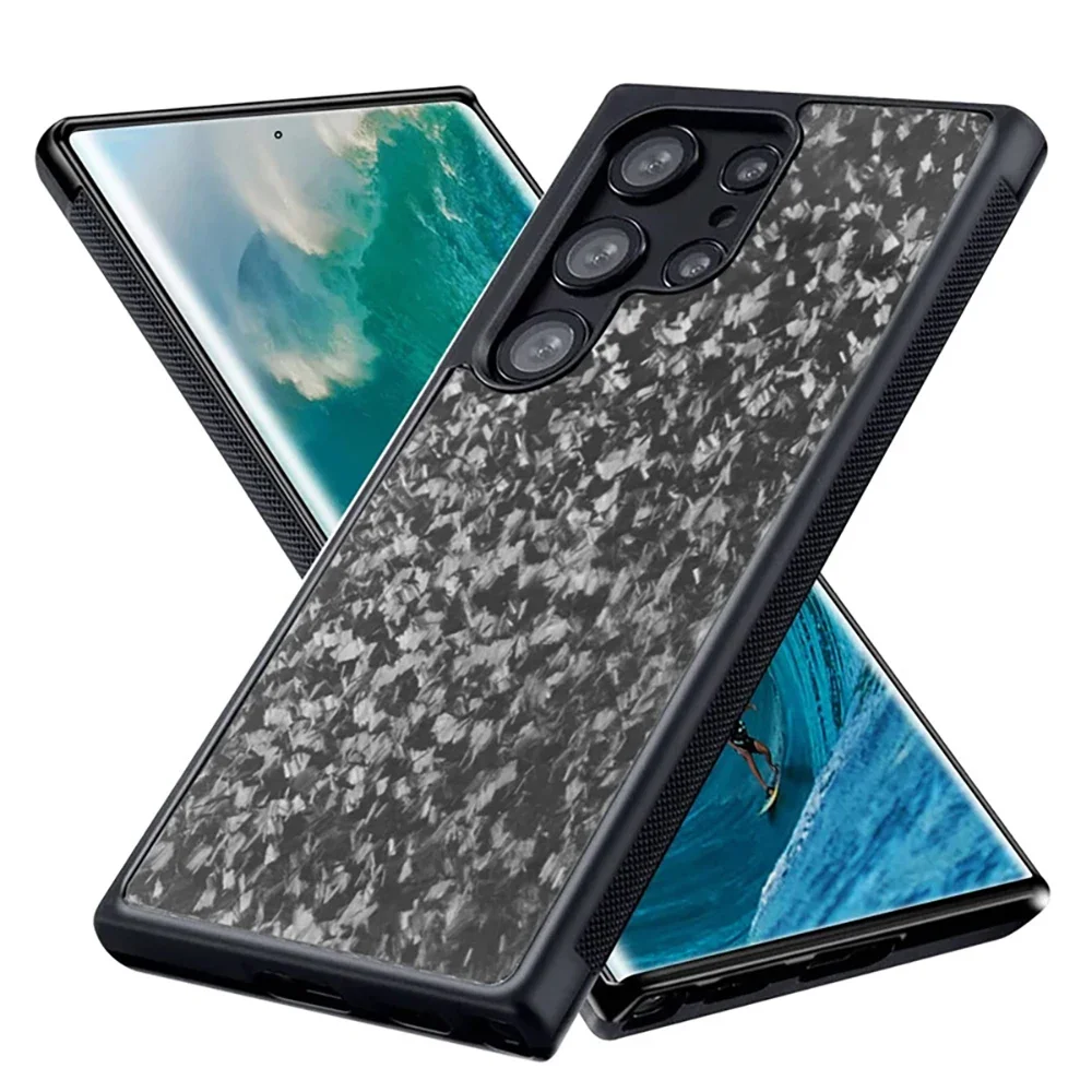 

Highly Popular Real Forged Carbon Fiber Phone Case For Samsung Galaxy S25 S24 S23 S22 Ultra Plus 5G Magsafe Wireless Cover