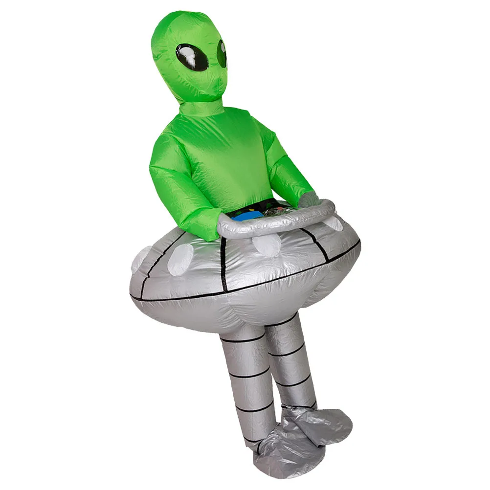 Fantasia de alienígena inflável, cor brilhante, material durável, fornecimento de festa engraçado, adereços de cosplay, roupas infláveis, 1 peça