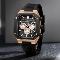 NAVIFORCE New Chronograph Watches Men Square Dial Silicone Strap Waterproof Man Clock Quartz Calendar Luxury Male Wrist Watch