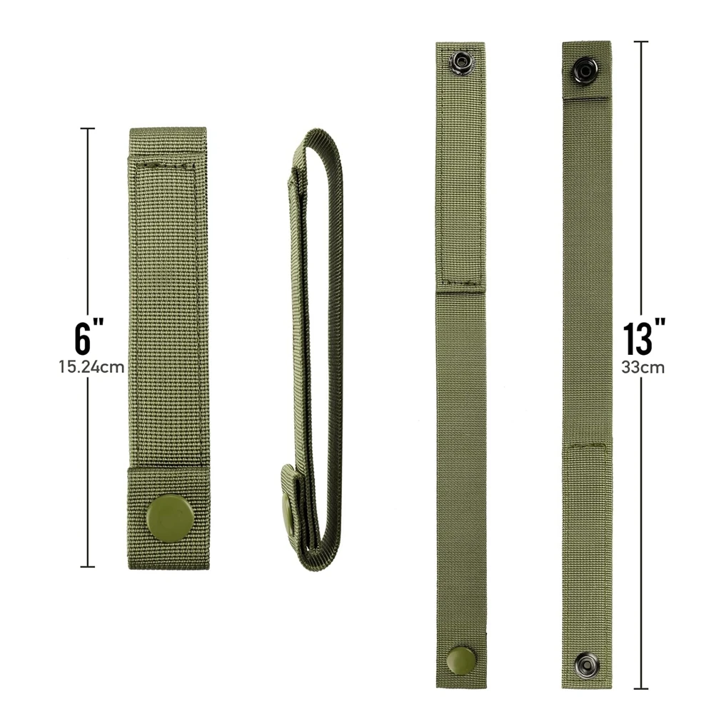 Correa Molle de nailon para exteriores, accesorio táctico de 6 pulgadas, 4 piezas