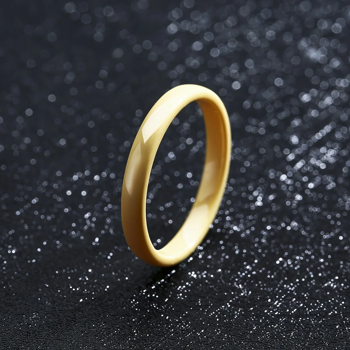 3mm Thin Stackable Ceramic Ring, Minimalist Wedding Band