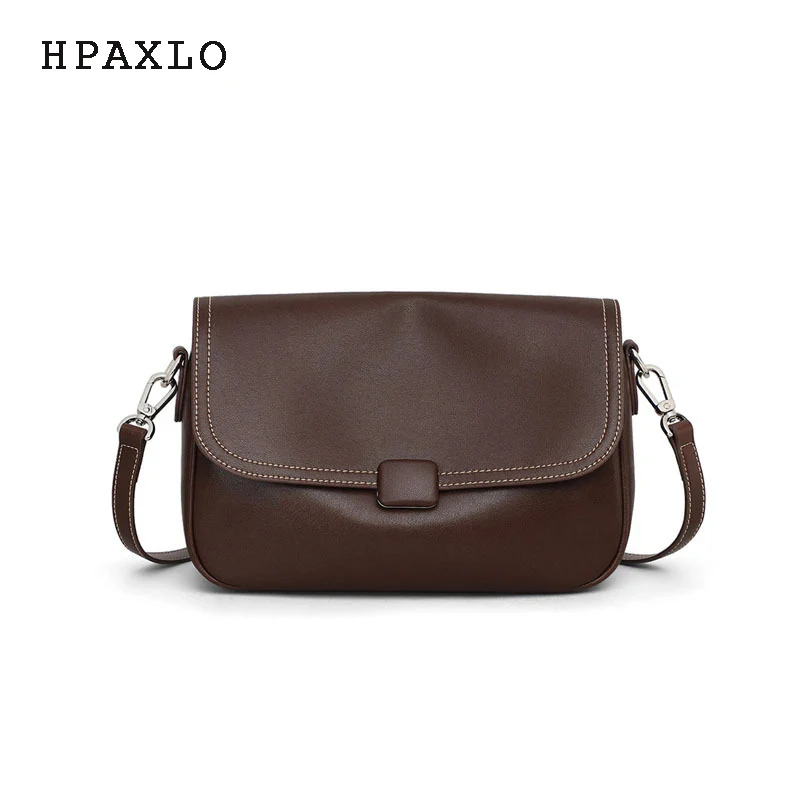 

Женская сумка подмышки из коровьей кожи первого слоя, простая винтажная сумка через плечо большой вместимости, модная ручная сумка на плечо