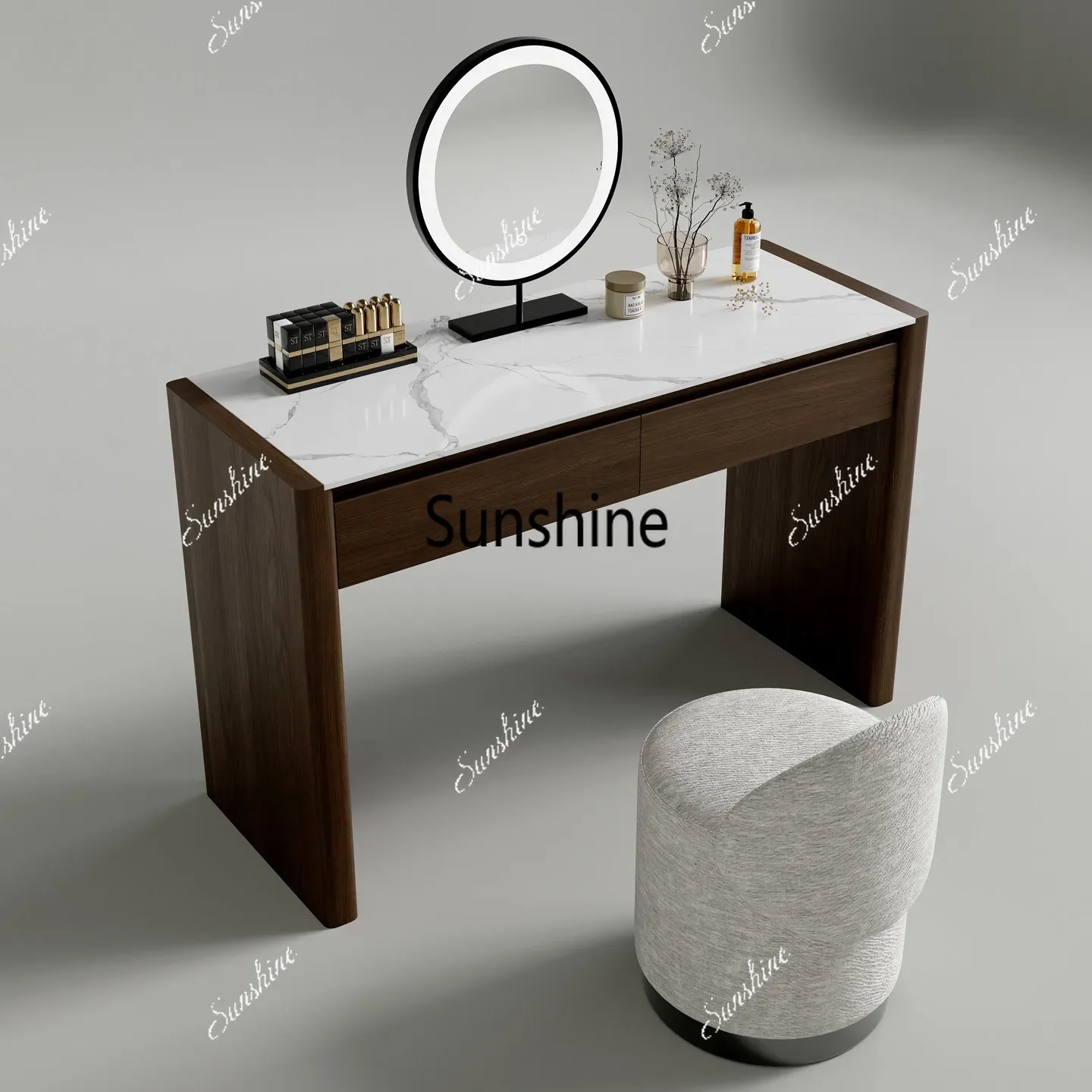 Home bedroom makeup table high-end fashion solid wood makeup tableT*