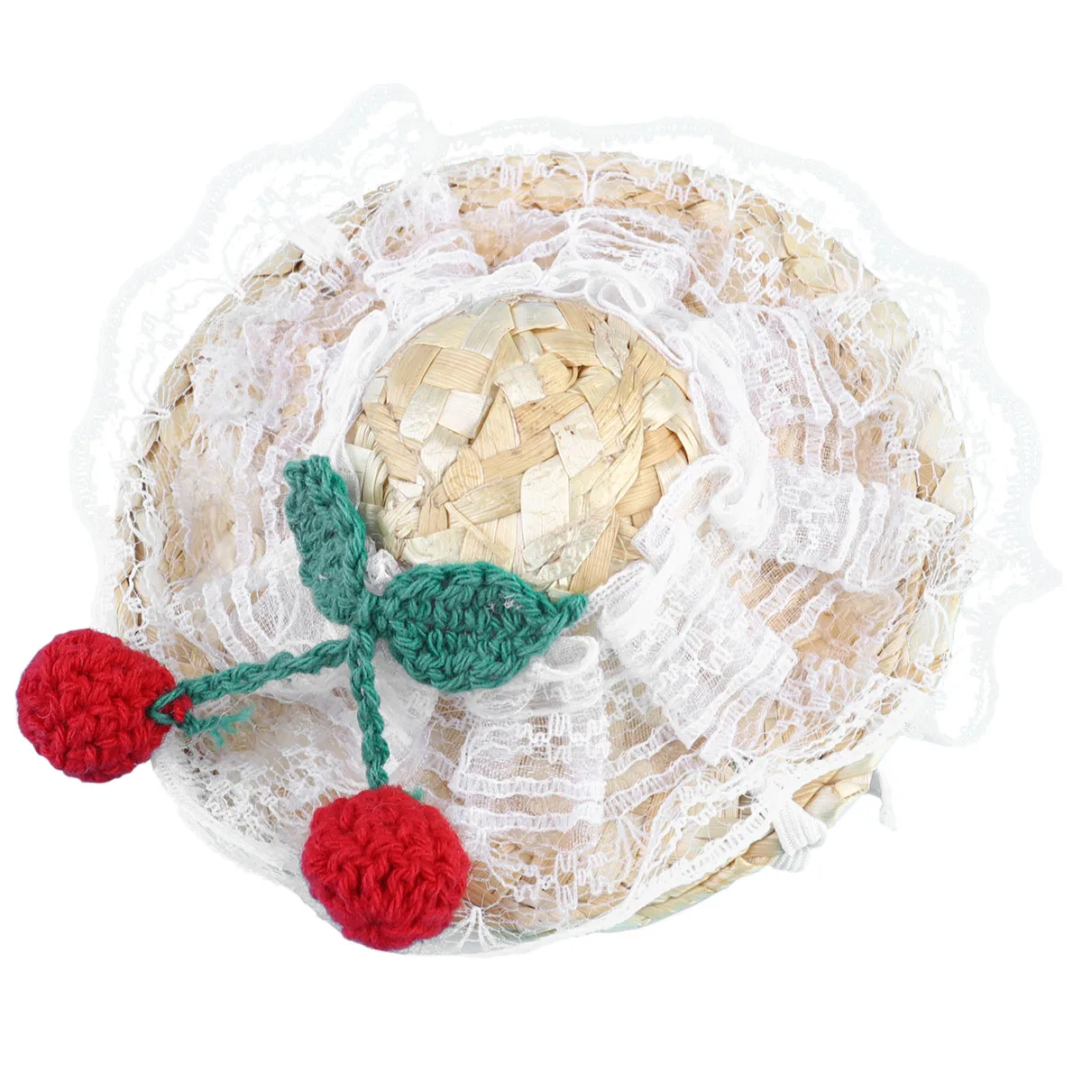 

Fashionable Straw Woven Pet Hat Comfortable Lightweight Adorable Pet Cap Photo Prop Costume For Cat Small Dogs 1PC Pet Headdress