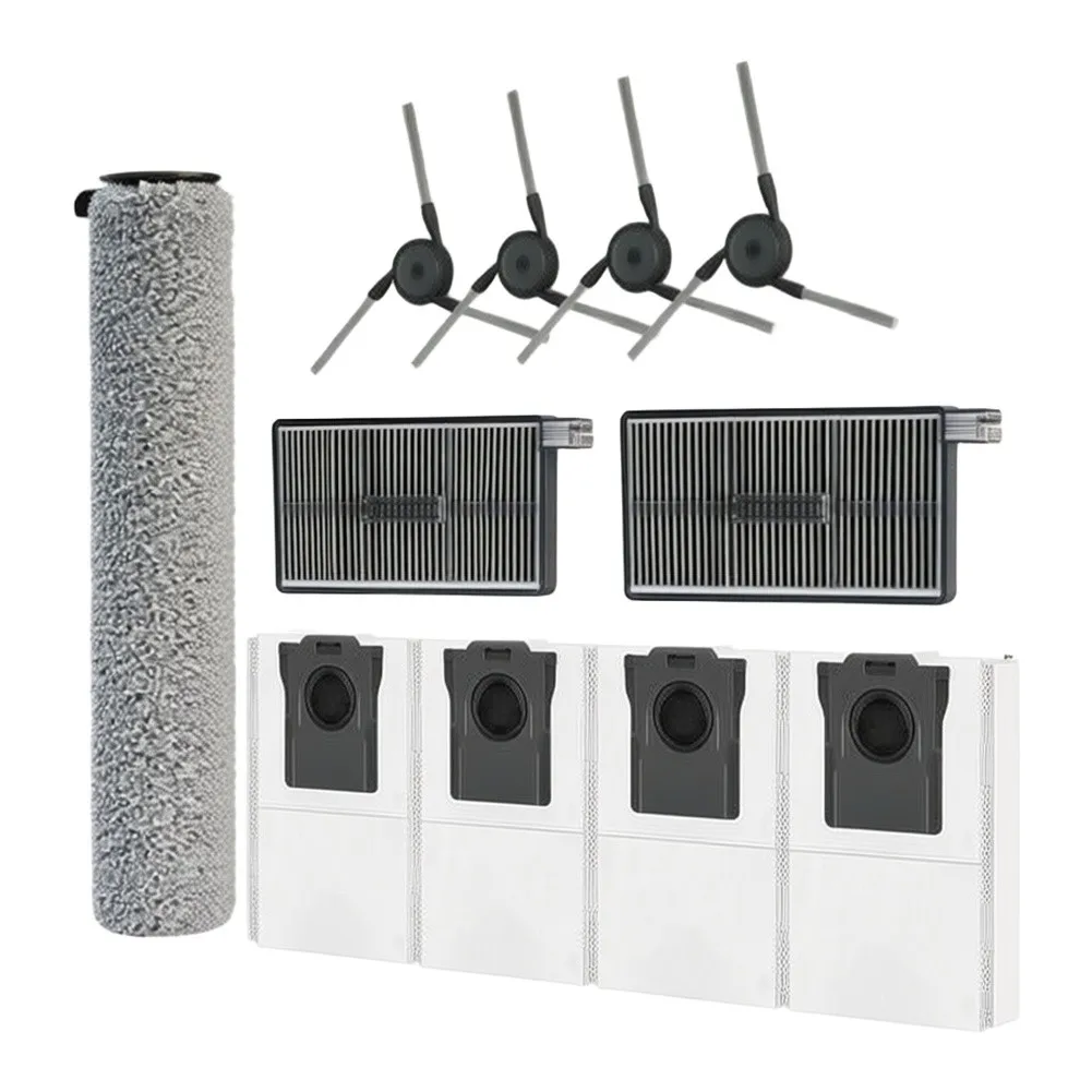 For Dreame For X50 Pro 10 ULTRA Robot Vacuum Replacement Parts Kit Microfiber Roller Brush Side Brushes Dust Bags Filters