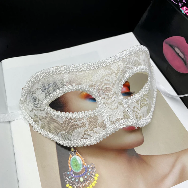 Half Face Sexy Lace Transparent Masquerade Masks Nightclub Party Show Dress Catwalk Accessories Festival Decorate Venetian Mask