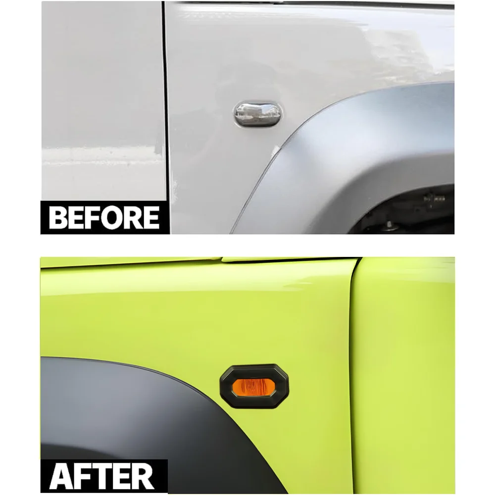 Fender Turn Signal Light Lamp Cover Trim Decoration for Suzuki Jimny 2019 2020 2021 2022 2023 2024 2025 Car Exterior Accessories