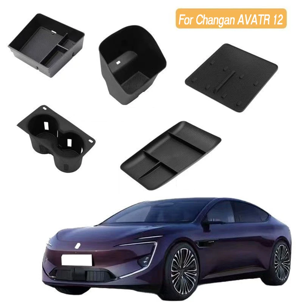 

For Changan AVATR 12 2024 Car styling central control storage box water cup cover central armrest box storage box car accessorie