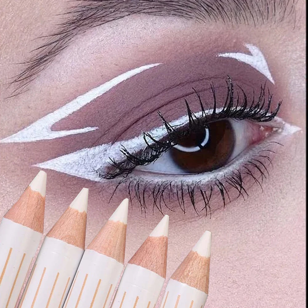 5 Stuks Witte Eyeliner Make-Up Blijvende Glad Gemakkelijk Te Dragen Ogen Witmaker Waterdicht Geen Bloeiende Ogen Liner Potloden Oog Make-Up Tool