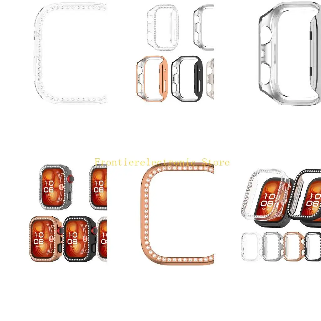 

G8DB PC Case Protective Frame Watch Face Cover Smartwatch Accessory for Men Women for Watch Fit 4