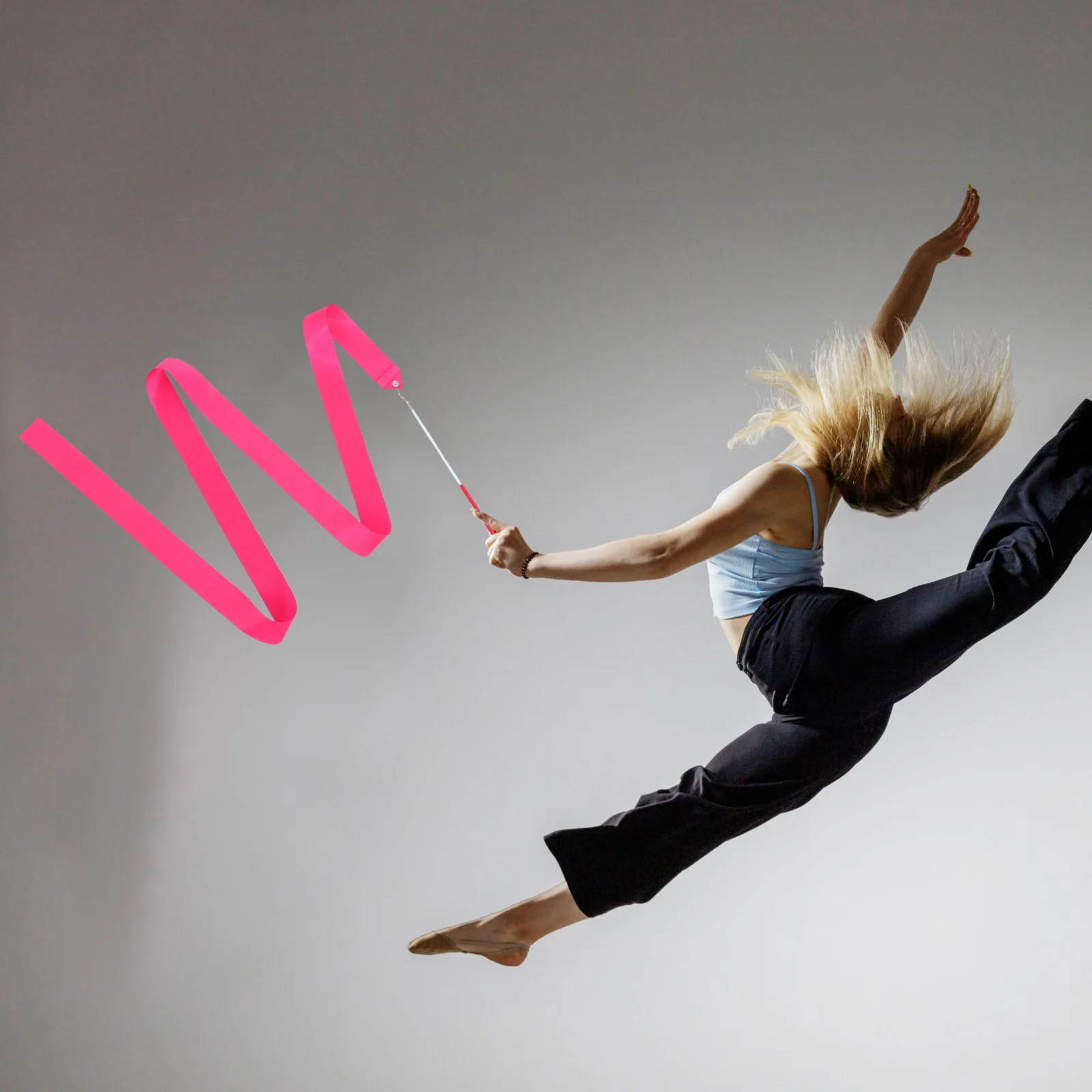 

12 Pcs Gymnastics Ribbons Durable Material With Handle Ideal For Training Chinese Dance Circus Skill Kids Gifts