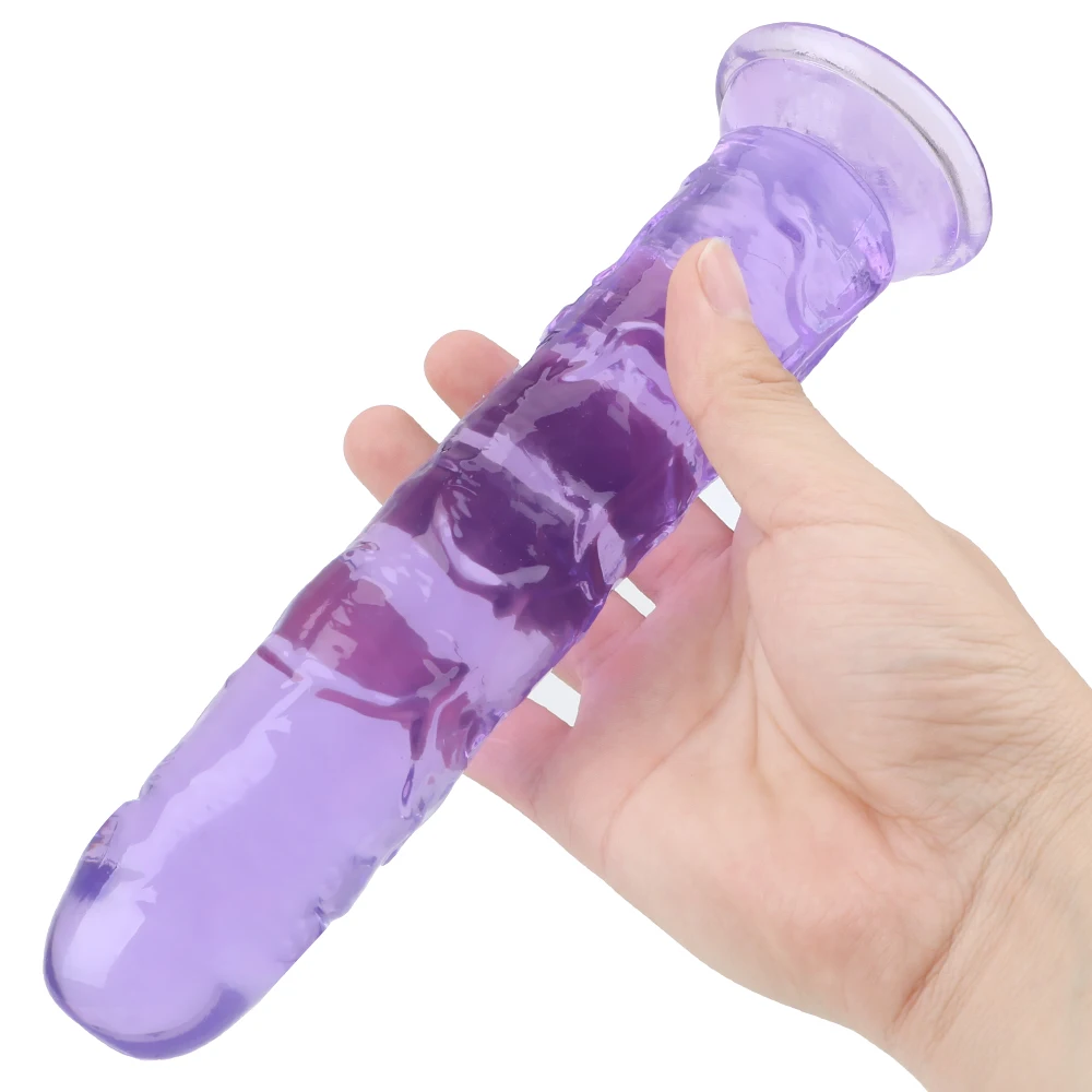 Erotic Soft Jelly Dildo Anal Butt Plug Realistic Penis Strong Suction Cup  Dick Toy for Adult  G-spot Orgasm Sex Toys for Woman