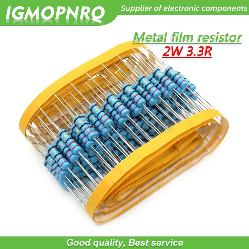 20 stücke 3,3 Ohm 2w 3,3 r 3 r3 Metall film widerstand 2w Widerstand igmopnrq