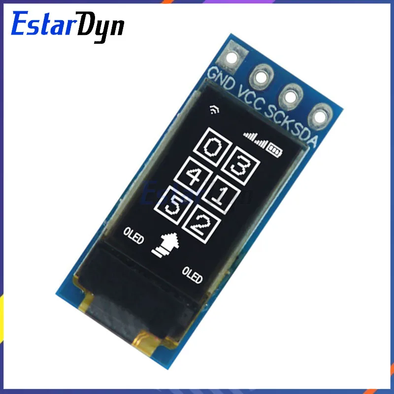 Estardyn Layar LCD OLED 0.5 Inci CH1115 Layar Kecil 48*88 Tampilan Modul Cahaya Putih Layar Vertikal IIC