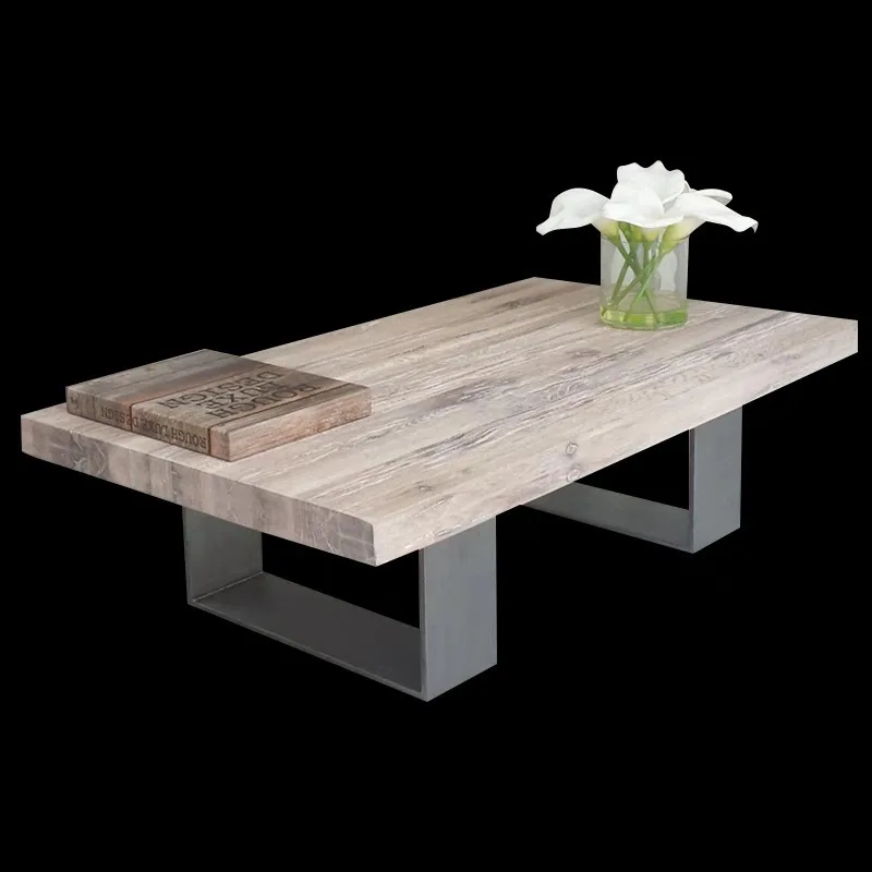 طاولة القهوة الخشبية الصلبة الرجعية الريفية الأمريكية الرجعية فيلا قديمة وابي طاولة شاي الرياح الرملي