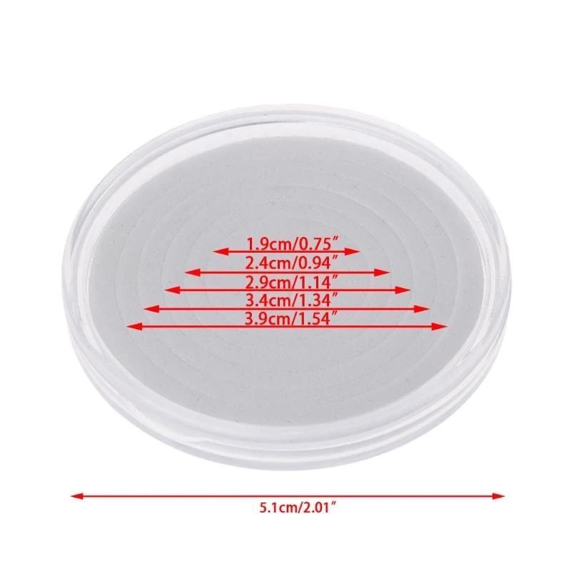 R1WA Round Coin Storage Box Pad Pad Set Precious Souvenir Contenitore da collezione