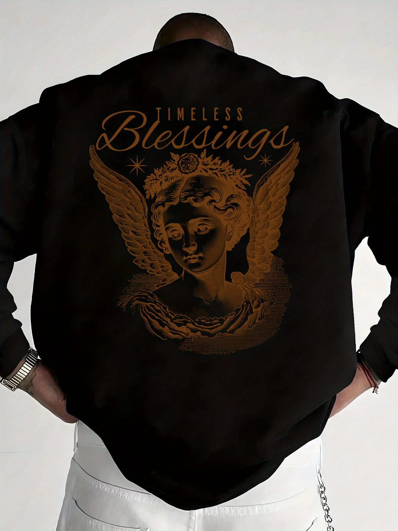 

Angel Graphic Printing Autumn and Winter Men's and Women's Sweatshirts Casual Loose Outdoor Street Sports Training Brand Fashion