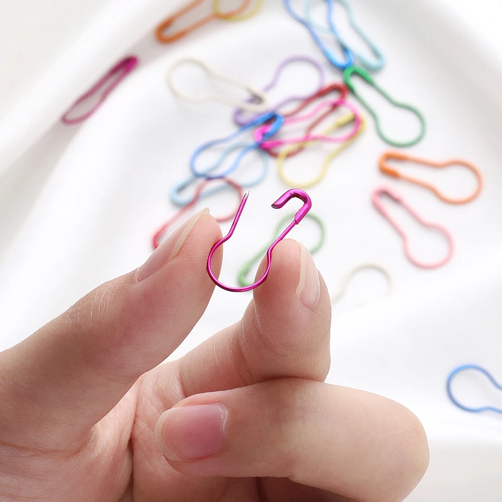 50/100 teile/los Bunte Kürbis Form Sicherheitsnadeln Büroklammer DIY Nähen Werkzeuge Metall Nadeln Große Sicherheitsnadel Brosche Zubehör – Detail 6