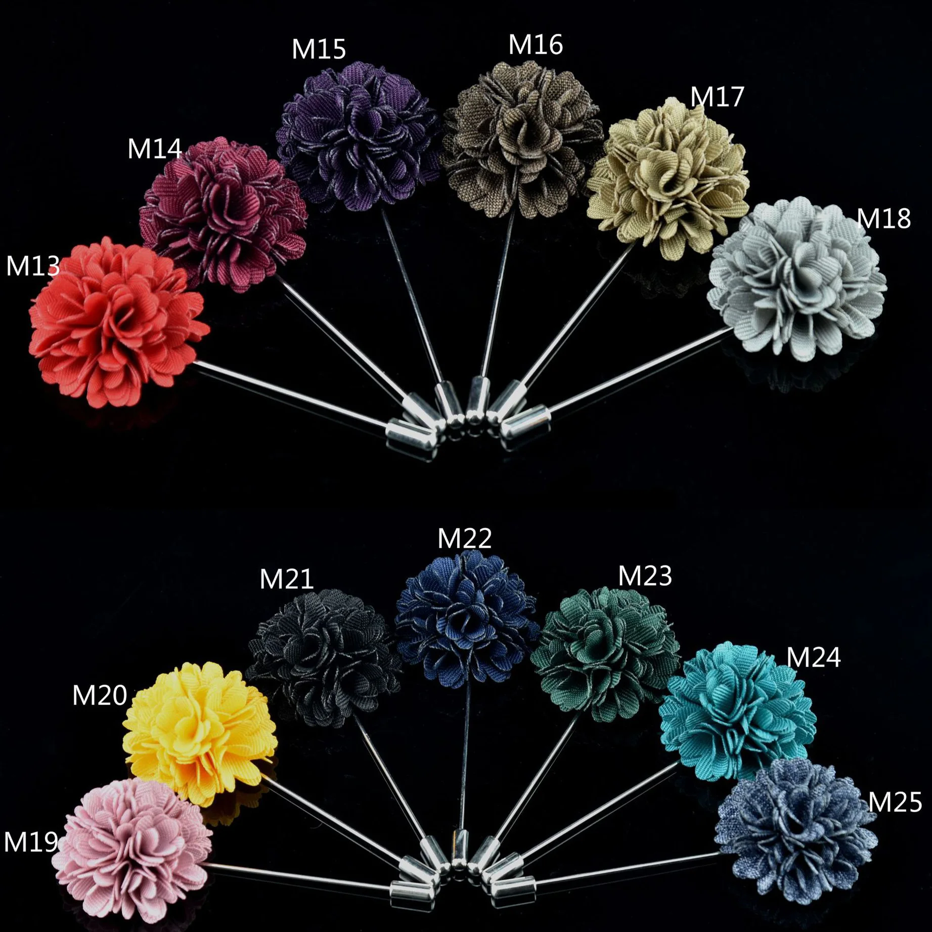 26 PCS/Lot, Elegant Groomsmen Flower Lapel Pin, Mens Suit Pins for Party Business Wedding Boutonniere