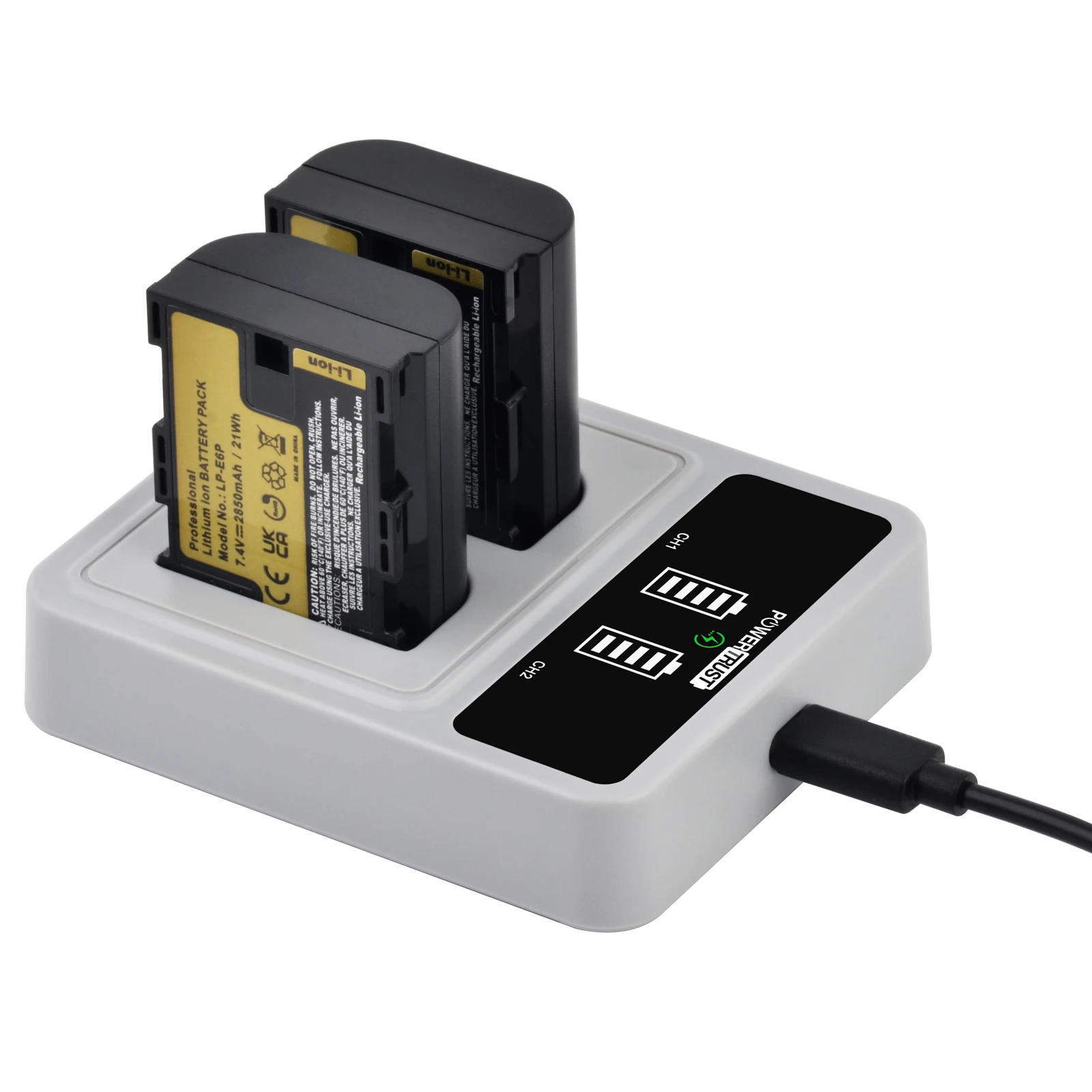 Lithium 2850mAh LP-E6P Bateria LPE6P LP E6P Battery for Canon EOS R RP R5 R6 DSLR R5 II 5D Mark IV III 6D 7D 90D 80D 5Ds 5D2 5D3