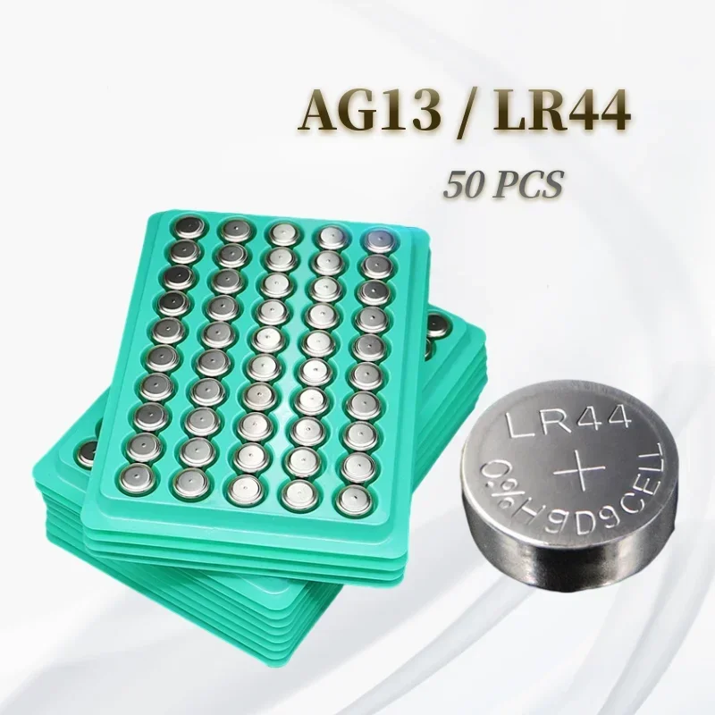 25-100PCS 1.55V LR44 AG13 LR1154 357 SR44 RW82 SR1154 SP76  A76 Zinc Manganese Button Battery Watch Toys and Electronic Products