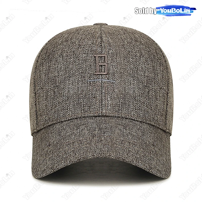 Mens Outdoor Hard Top Embroidered B Letter 1913 Baseball Cap Middle-Aged Leisure Sun Protection Trend All-Match Baseball Cap
