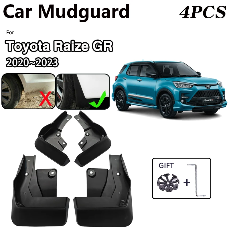 

For Toyota Raize GR Sports 2023 2022 2021 2020 Car MudFlaps Variant Daihatsu Rocky Mud Flap Guards Splash Fender Front Mudguards