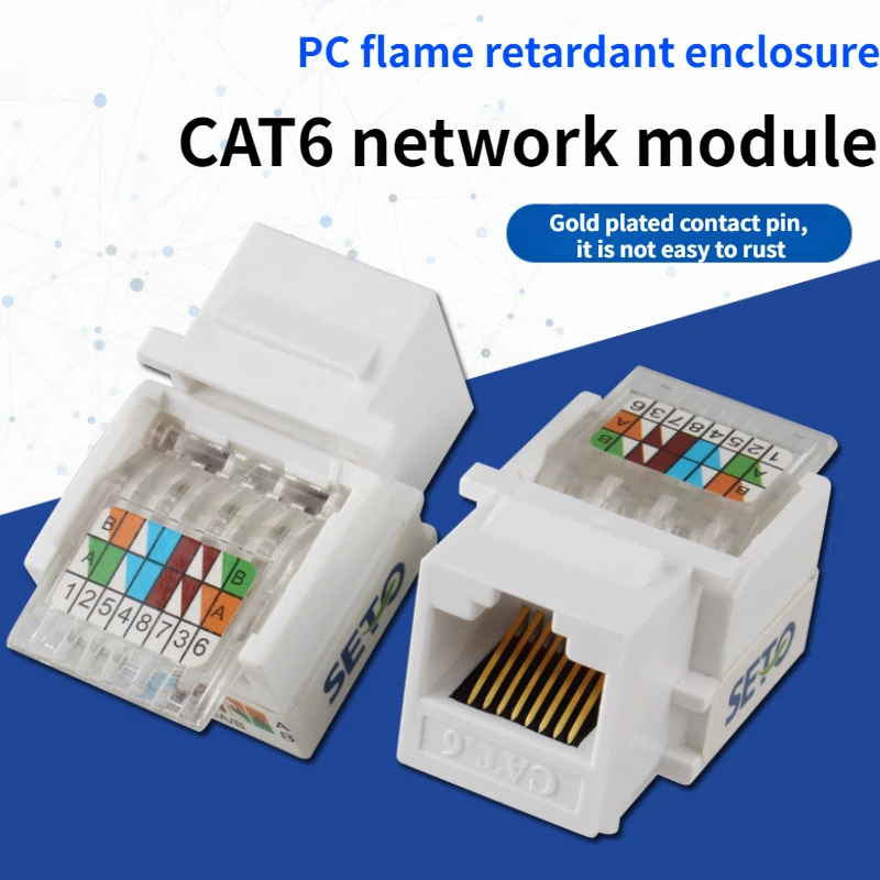 1 шт., сетевая супершести классная полная фотопанель RJ45, интерфейсная панель CAT6 гигабитный позолоченный информационный проходной модуль