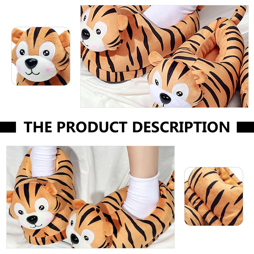 Slippers Couples Anti-skid Fall The Ground Indoor Lovely Cartoon Animal Shoes Women Winter