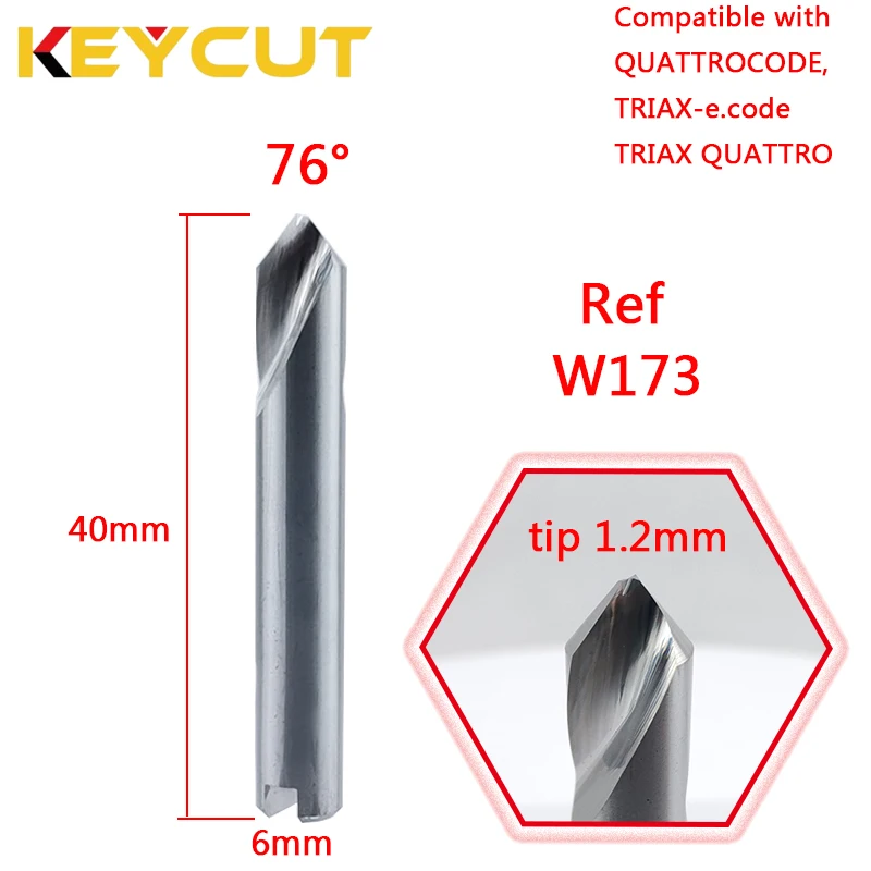 SILCA TRIAX Cutter W173 Milling Cutter Fits SILCA TRIAX QUATTROCODE TRIAX-e.code TRIAX QUATTRO Key Machines Aftermarket