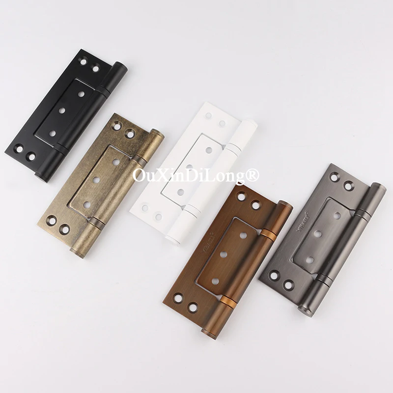 

High Quality 3PCS 5inches Stainless Steel Heavy Duty Mother and Son Door Hinges Free Slot Bearing Silent Door Hinges 7 Colors