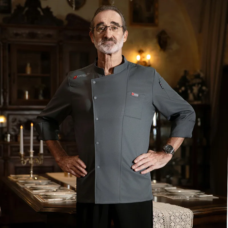 シェフ作業服長袖秋冬レストランキッチン洋食キッチンケータリング食堂ベーキングケーキパン Clothi