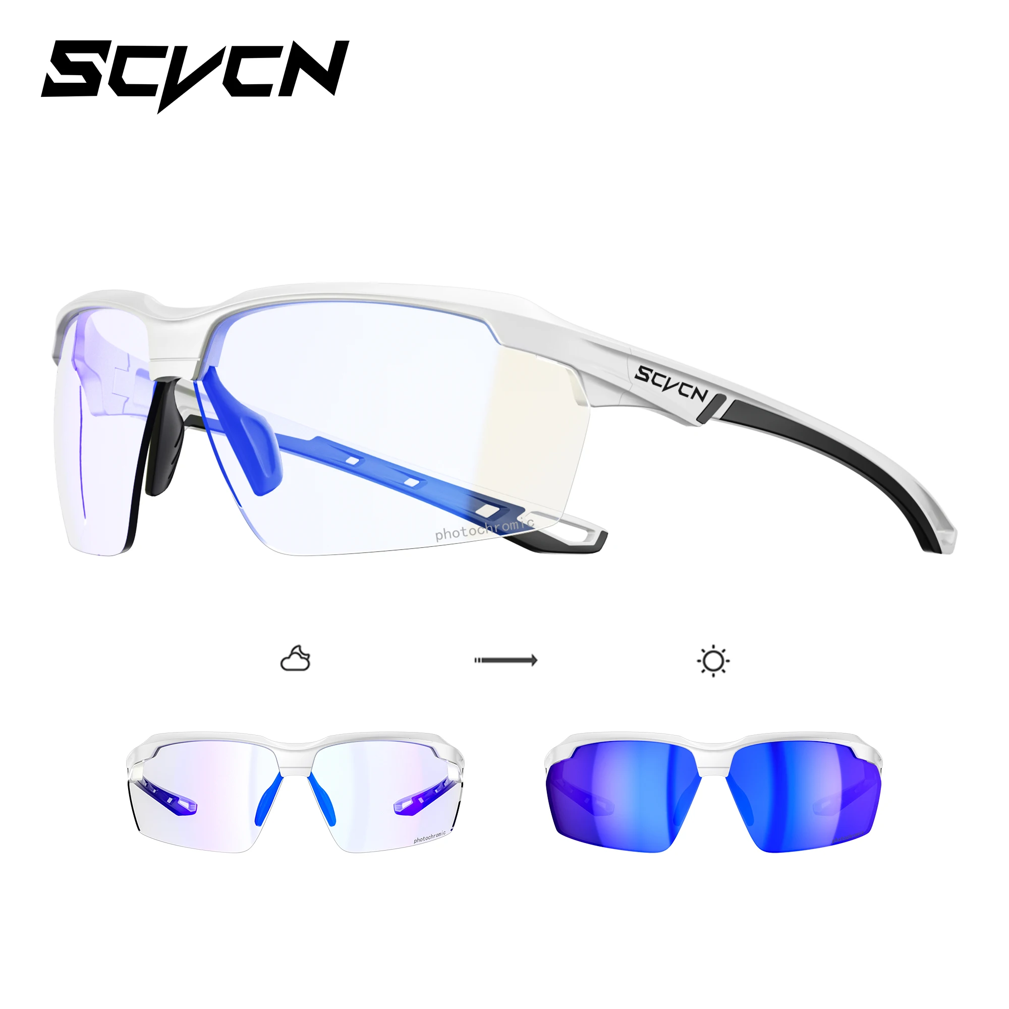 SCVCN Photochromic Sports Sunglasses 9