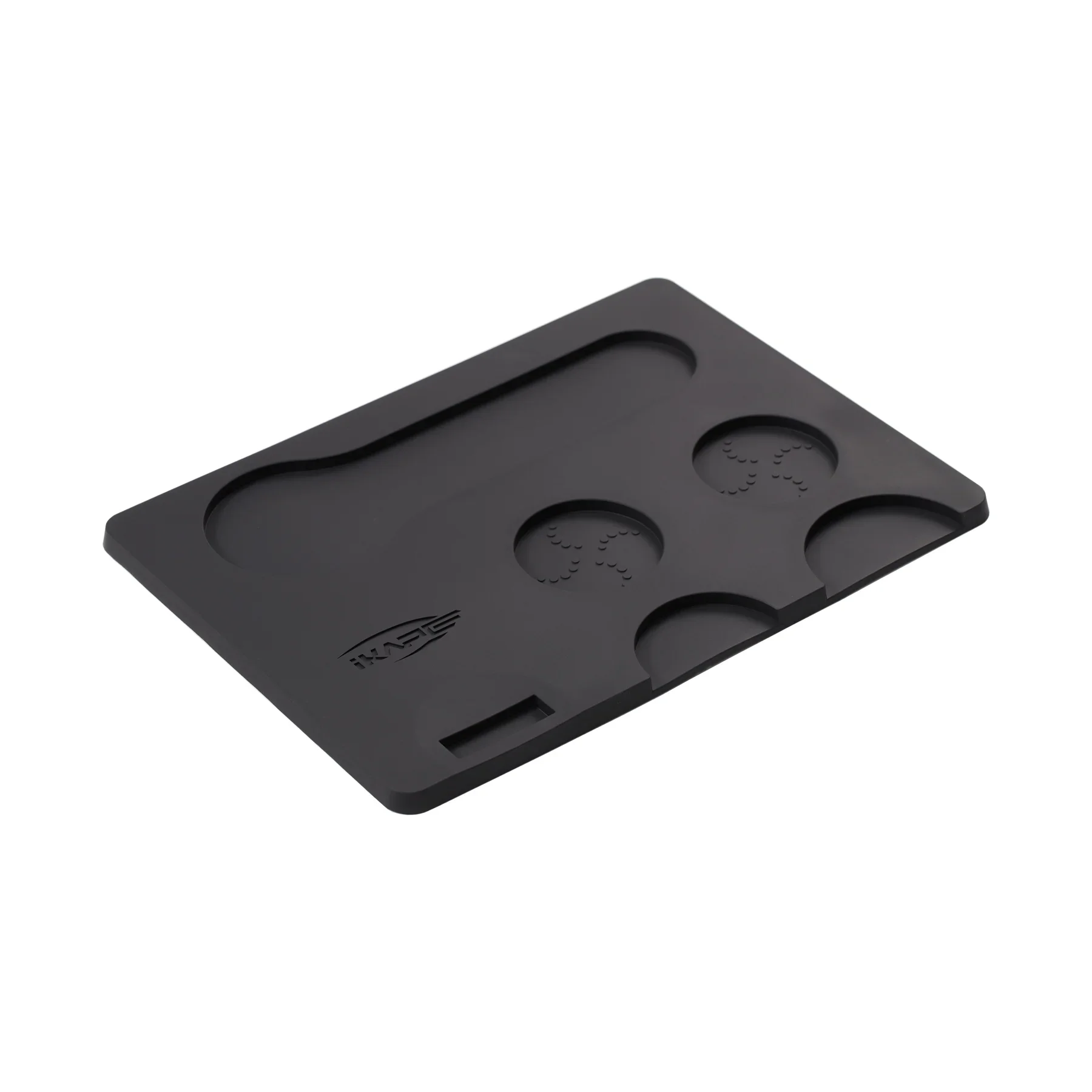 IKAPE-Espresso Tamper Station Mat, Distribuidor e Titular Portafilter, Alimentos seguros e antiderrapante Silicone Coffee Mat