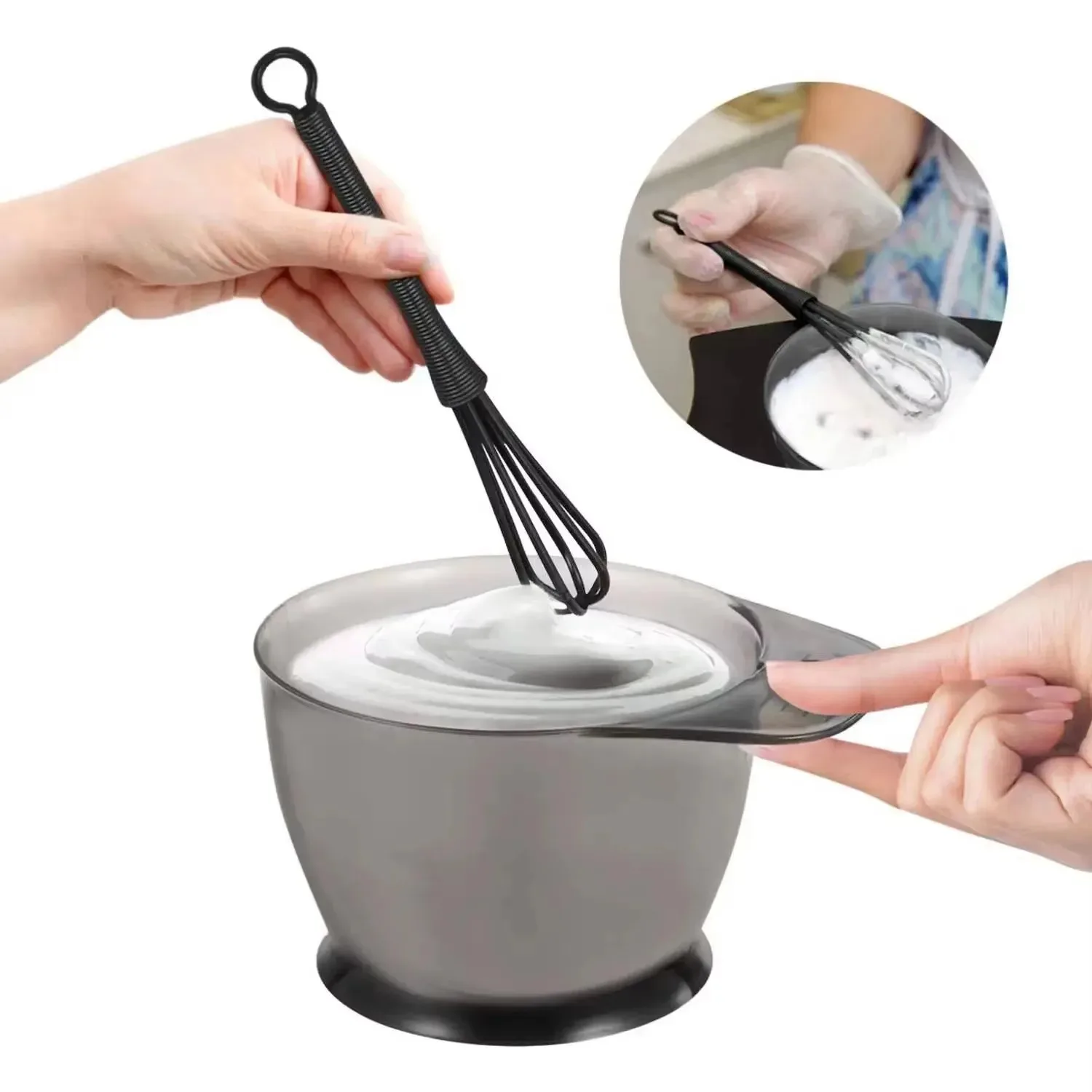 6pcs/set Professional Hair Coloring Kit Hair Dye Tools Hairdressing Styling Accessories With Hair Dye Color Mixer Dye Brush Bowl